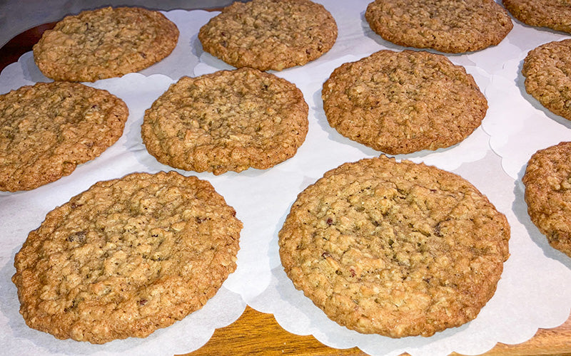 Oatmeal Pecan Cookies. Available in Berkeley.