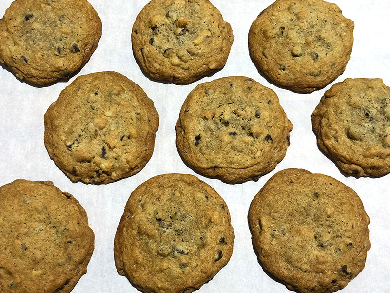 Tray of Chocolate Chip Cookies with walnuts