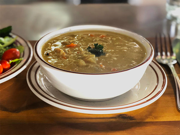 Mulligatawny Soup.  Available in El Cerrito.